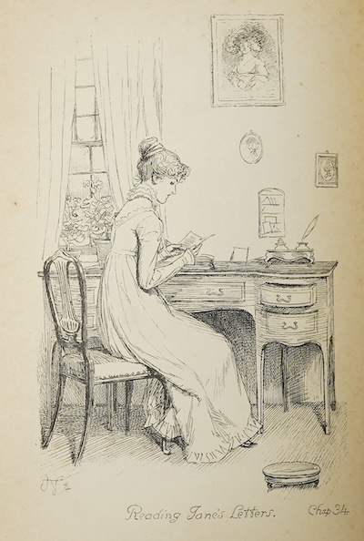 Austen, Jane - Pride and Prejudice ... with a Preface by George Saintsbury and Illustrations by Hugh Thomson. first edition thus. decorated title, frontis., many text illus. and decorations, dedication leaf and half titl